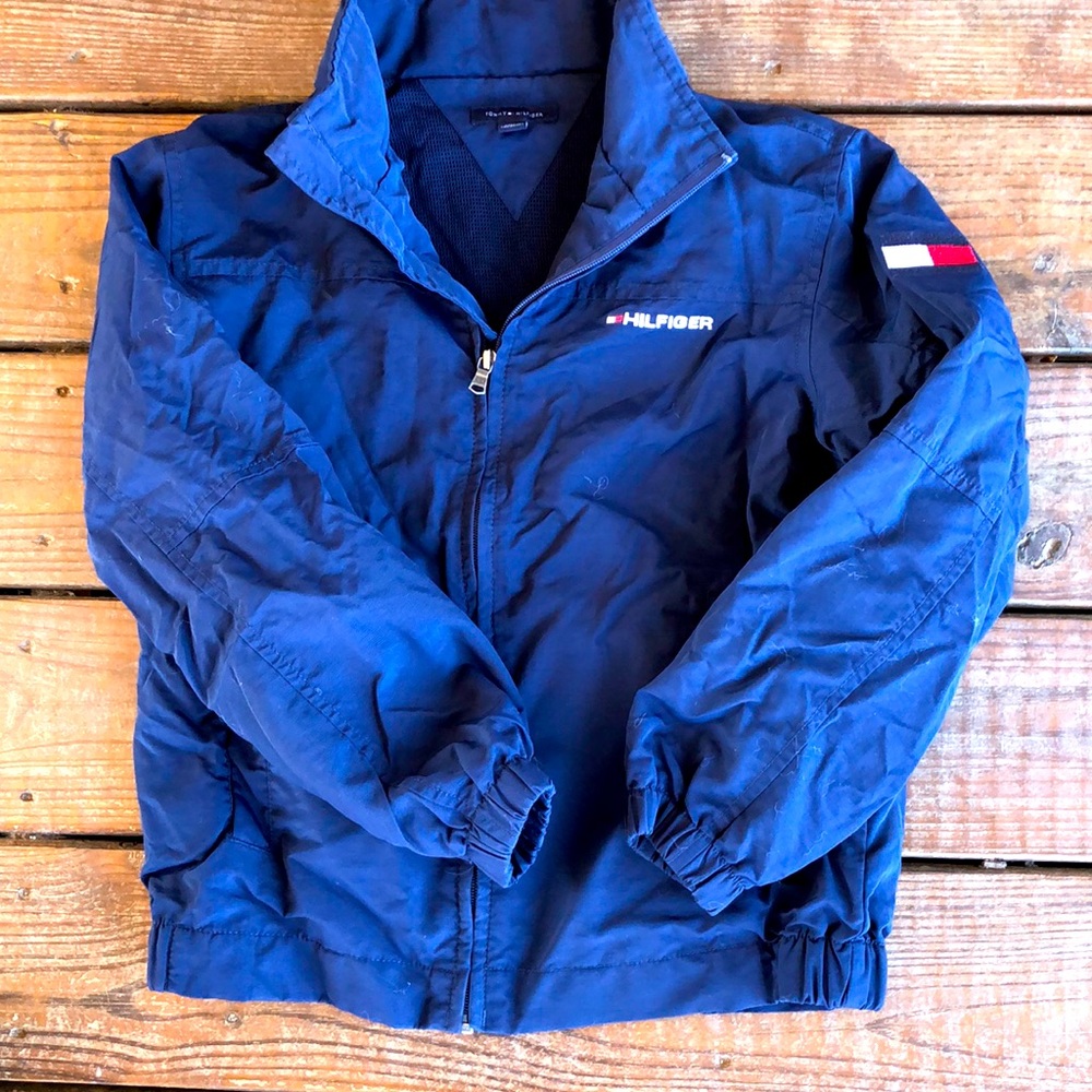 Tommy Hilfiger Navy Windbreaker-Medium (8-10)